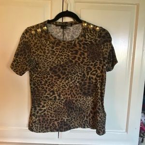 dressy cheetah print tshirt